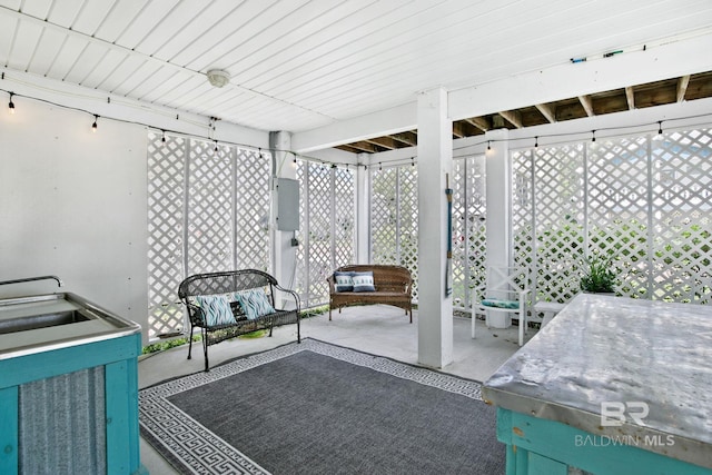 view of patio with an outdoor hangout area