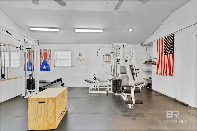 view of exercise area