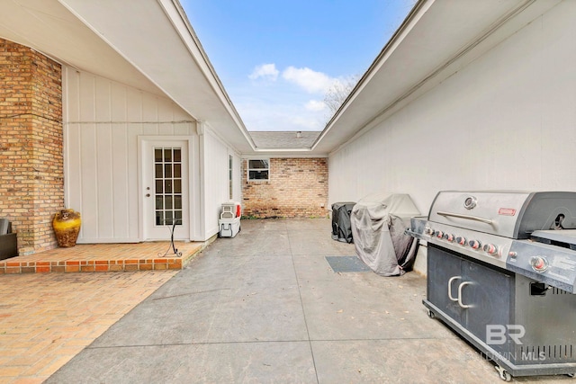 view of patio featuring area for grilling