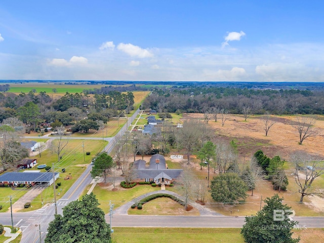 bird's eye view with a rural view