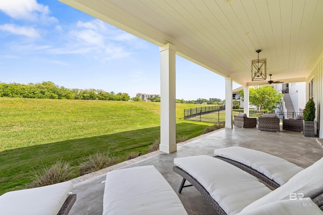452 Colony Dr, Fairhope, AL 36532 - view of patio / terrace featuring fence and an outdoor living space