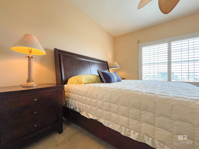 2210 W Beach Blvd, Gulf Shores, AL 36542 - bedroom featuring vaulted ceiling and ceiling fan