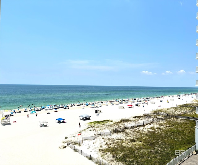 property view of water with a view of the beach