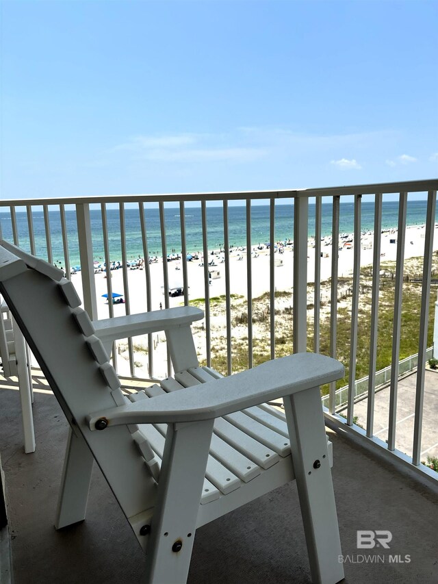 505 E Beach Blvd Unit 5-C, Gulf Shores, AL 36542 - balcony featuring a view of the beach and a water view