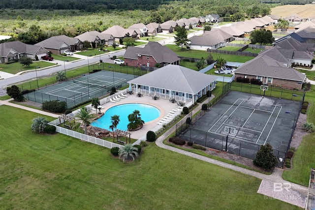 birds eye view of property