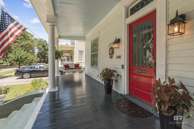 1206 Palmetto St, Mobile, AL 36604 - property entrance featuring a porch
