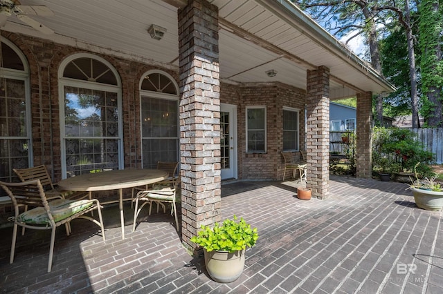 view of patio with fence