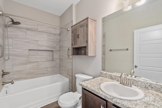 6877 Spaniel Dr Unit A, Spanish Fort, AL 36527 - bathroom with toilet, vanity, and tub / shower combination