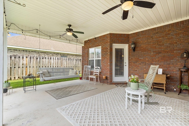 999 Weatherby St, Saraland, AL 36571 - view of patio featuring a ceiling fan