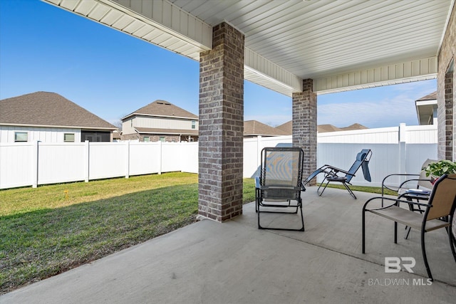 view of patio / terrace featuring a fenced backyard