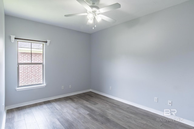 4005 Serene Ct, Foley, AL 36535 - spare room with ceiling fan, baseboards, and wood finished floors