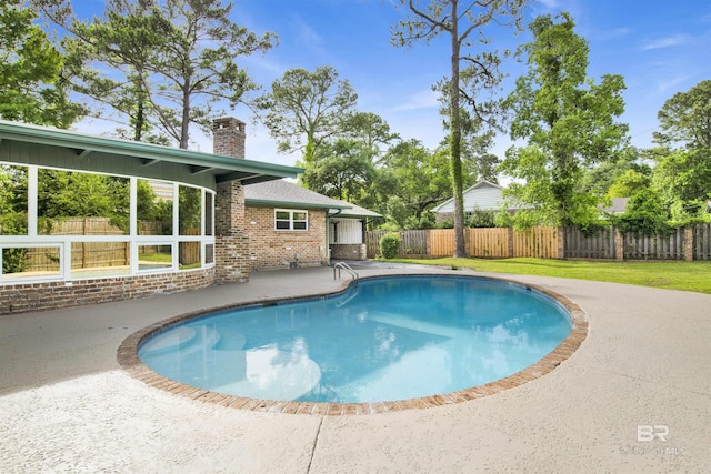 300 Indian Creek Dr, Mobile, AL 36607 - view of swimming pool with a patio area and a fenced backyard