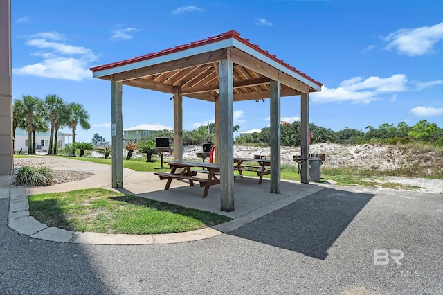 view of property's community featuring a gazebo and a yard