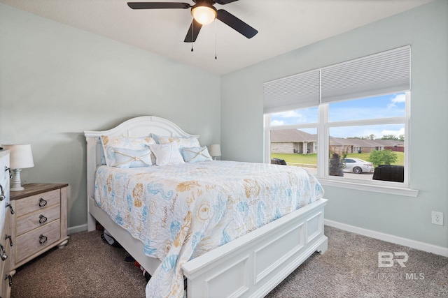 2526 E Windmere Dr, Semmes, AL 36575 - bedroom with carpet flooring, baseboards, and ceiling fan