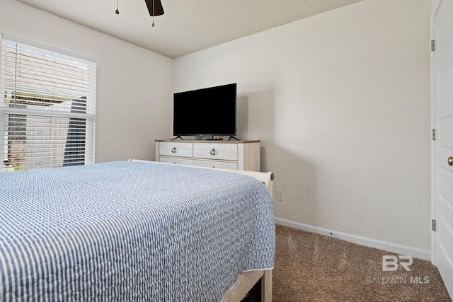 2526 E Windmere Dr, Semmes, AL 36575 - bedroom featuring carpet flooring, baseboards, and a ceiling fan