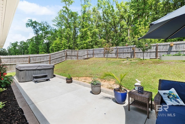 2526 E Windmere Dr, Semmes, AL 36575 - view of patio with a hot tub