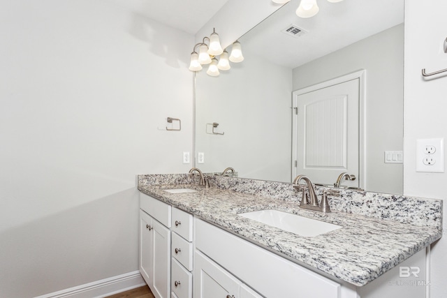 bathroom featuring vanity