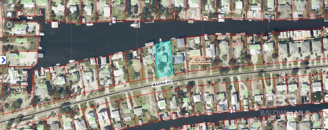 26225 Marina Rd, Orange Beach, AL 36561 - map / location featuring property parcel outlined