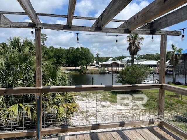 26225 Marina Rd, Orange Beach, AL 36561 - wooden deck with a water view