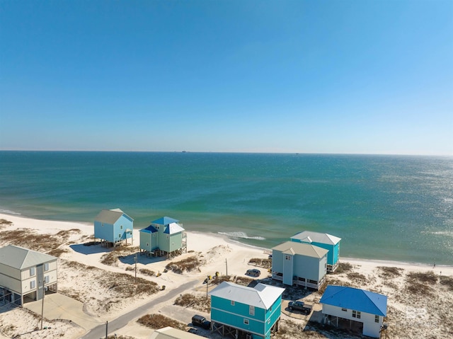 view of water feature with a view of the beach