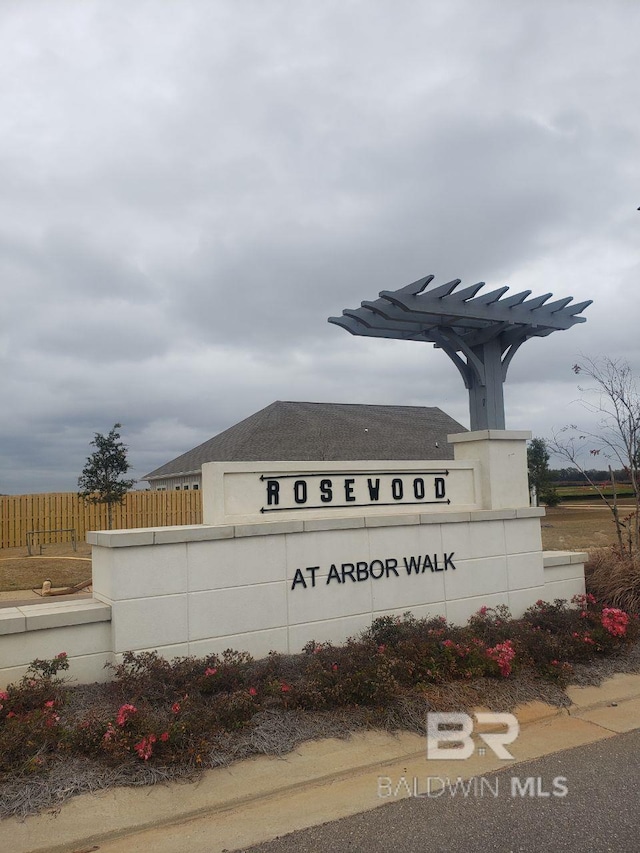 view of community sign