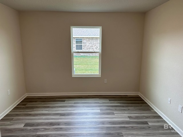 empty room featuring hardwood / wood-style flooring