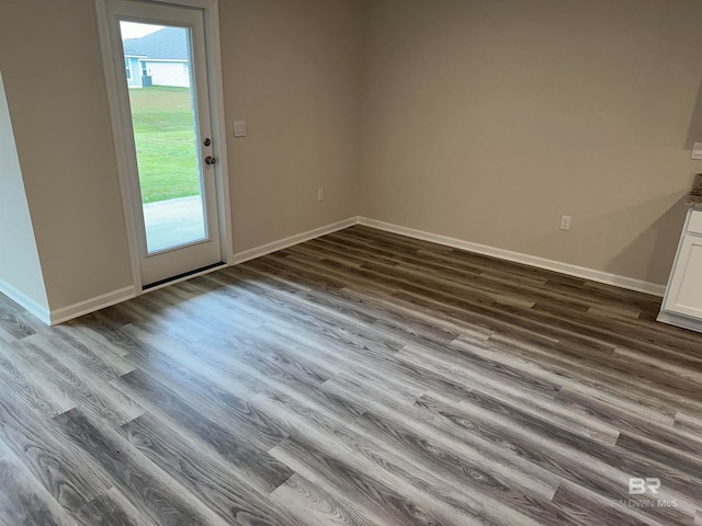 interior space with hardwood / wood-style floors