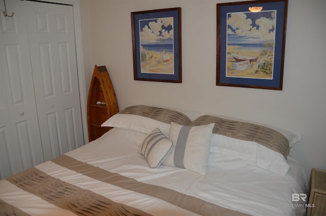 bedroom with a closet