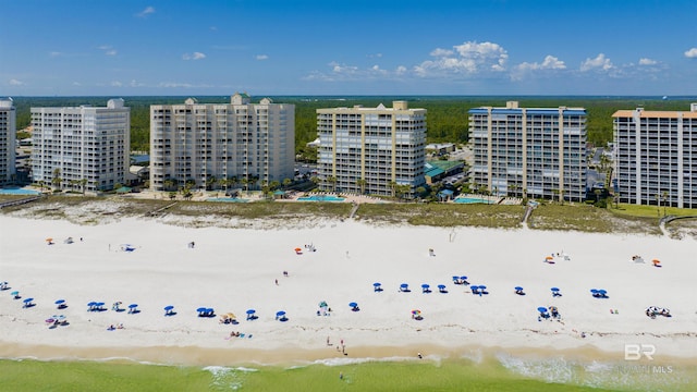 24900 Perdido Beach Blvd Unit 402, Orange Beach, AL 36561 - aerial view featuring a beach view and a water view