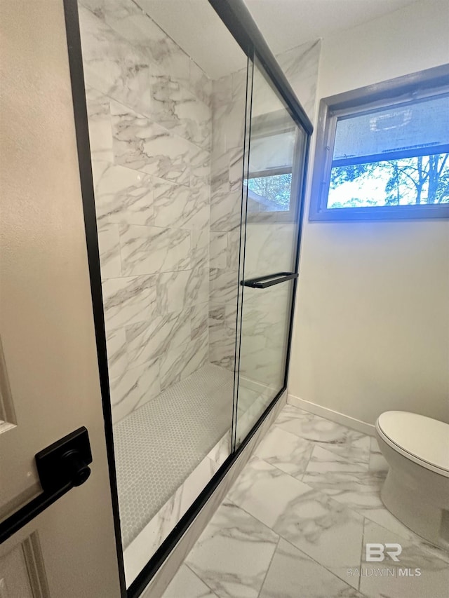 110 Lynnbrook Dr, Brewton, AL 36426 - bathroom with toilet and tiled shower
