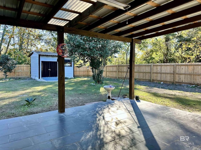 110 Lynnbrook Dr, Brewton, AL 36426 - view of patio / terrace with a storage unit