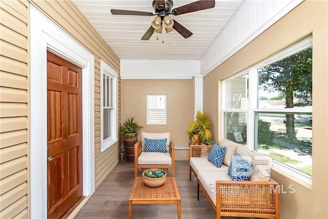 sunroom featuring a healthy amount of sunlight