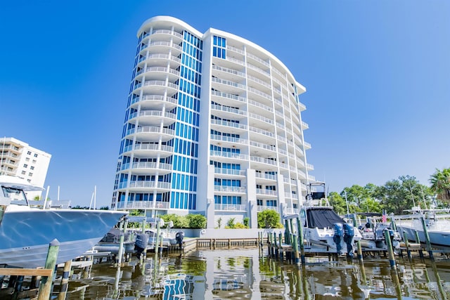 view of property with a water view