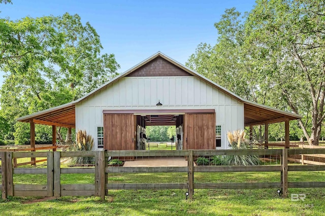 view of horse barn