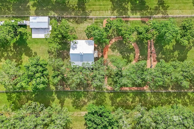 drone / aerial view featuring a rural view