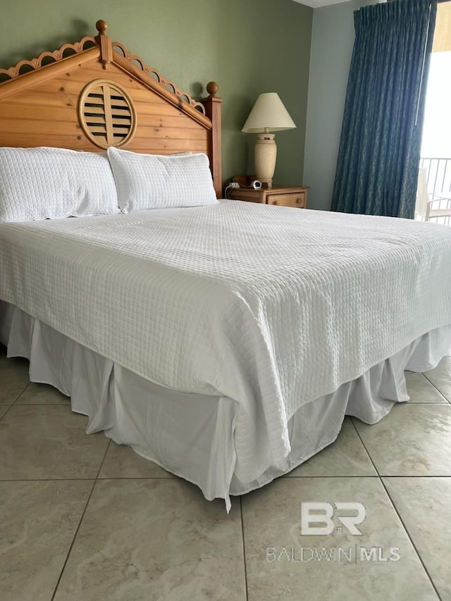 view of tiled bedroom