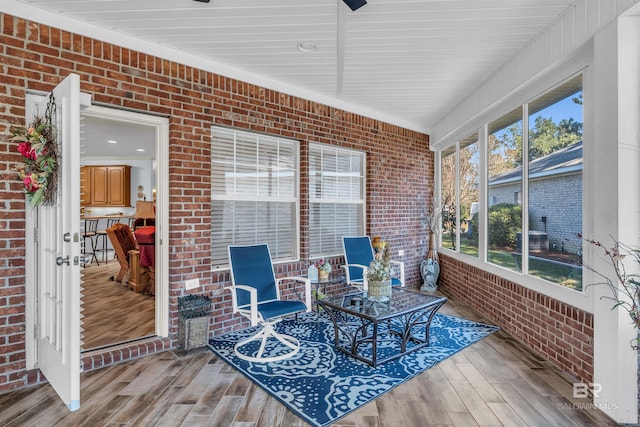 view of sunroom