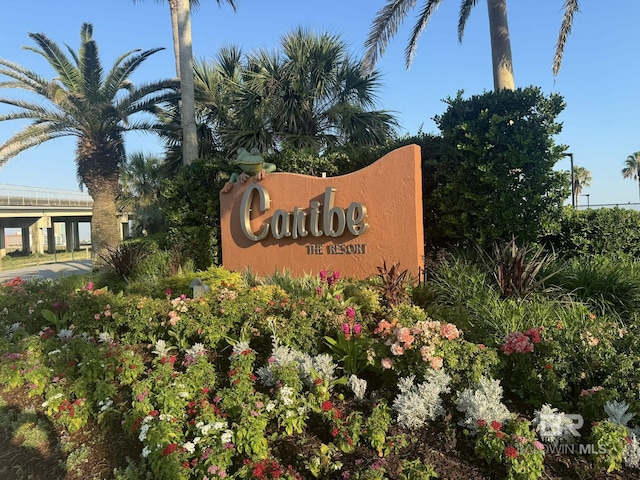 view of community sign