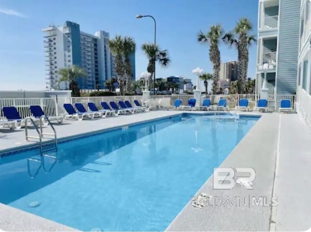 view of pool with a patio area