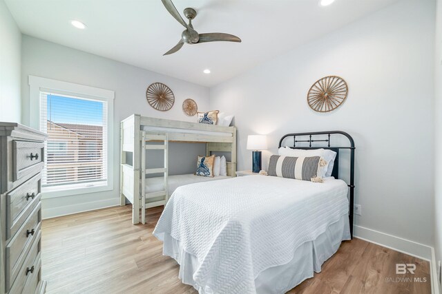 3238 Sea Horse Cir, Gulf Shores, AL 36542 - bedroom featuring recessed lighting, baseboards, and wood finished floors