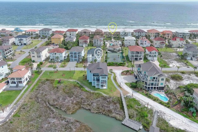 3238 Sea Horse Cir, Gulf Shores, AL 36542 - bird's eye view with a residential view and a water view