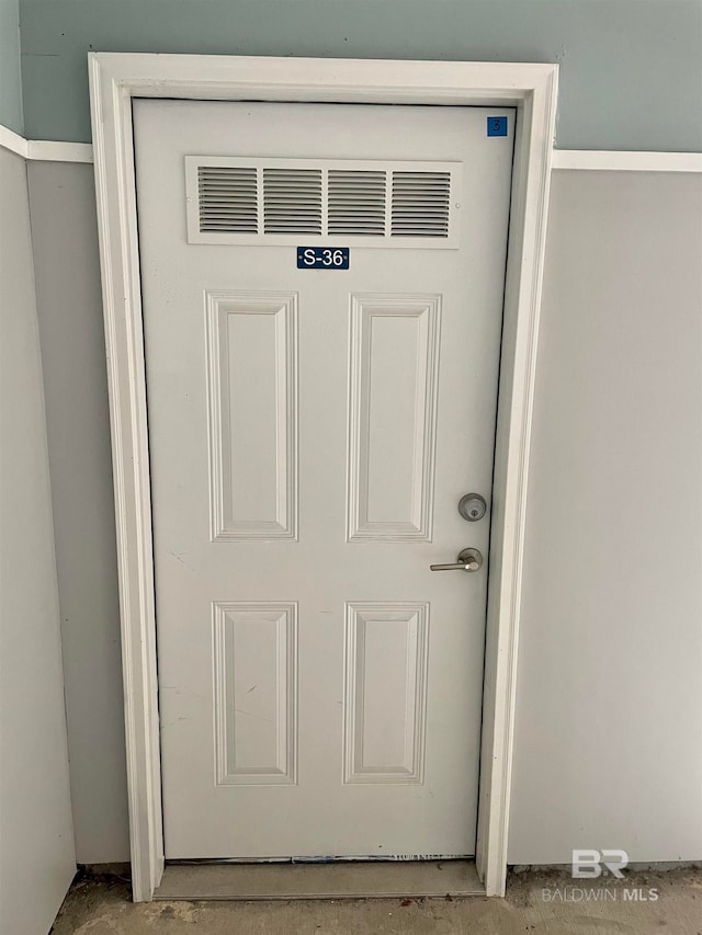 view of doorway to property
