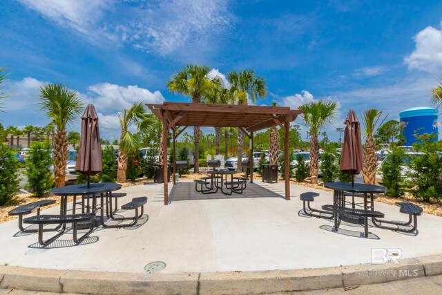 surrounding community with a patio