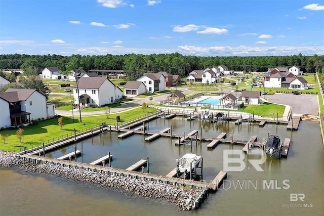 841 Inlet Cir, Gulf Shores, AL 36542 - aerial perspective of suburban area with a large body of water