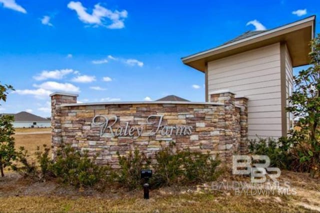 view of community sign