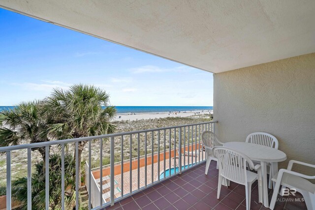 1117 W Beach Blvd Unit 201, Gulf Shores, AL 36542 - balcony with view of water and beach