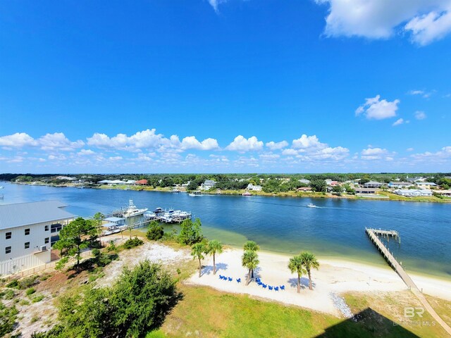 water view featuring a beach view