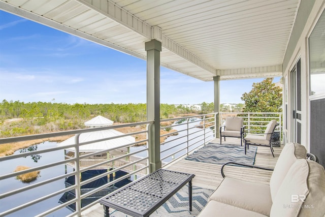 view of balcony