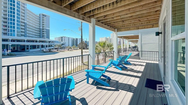 167 E J Cir, Gulf Shores, AL 36542 - deck featuring a view of city