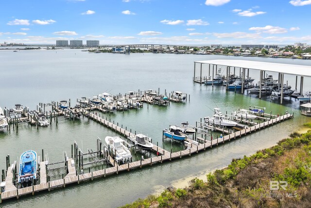 4672 Grander Ct Unit 15B, Orange Beach, AL 36561 - dock area with a water view, view of marina, and boat lift